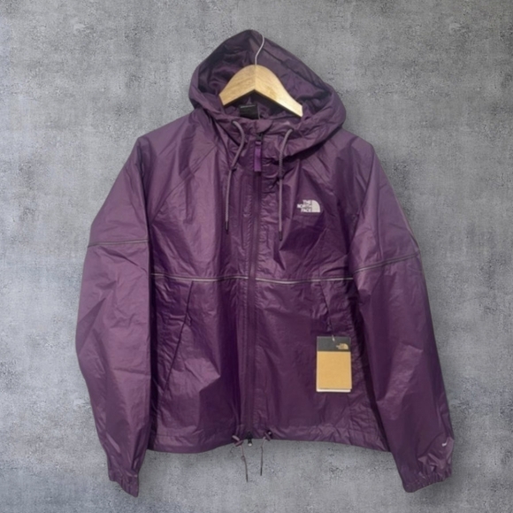 The North Face Women's Novelty Antora Rain Windwall DryVent Hoodie Jacket Purple - Picture 7 of 8